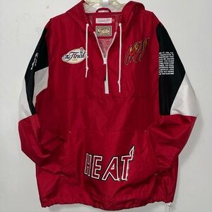 MITCHELL AND NESS NBA FINALS 2006 MIAMI HEAT ORIGINS ANORAK PULLOVER WINDBREAKER